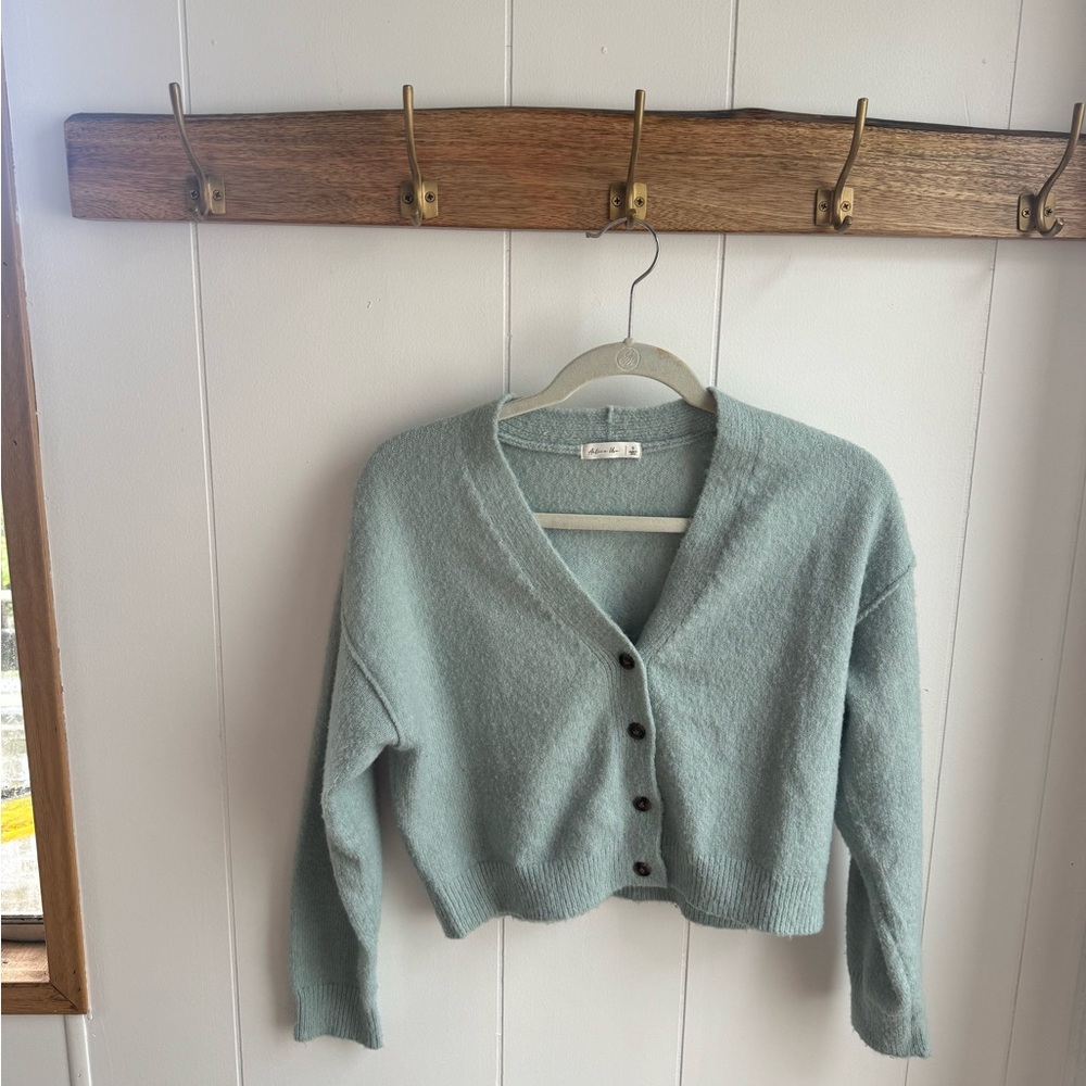 Women's Soft Blue Cardigan Sweater